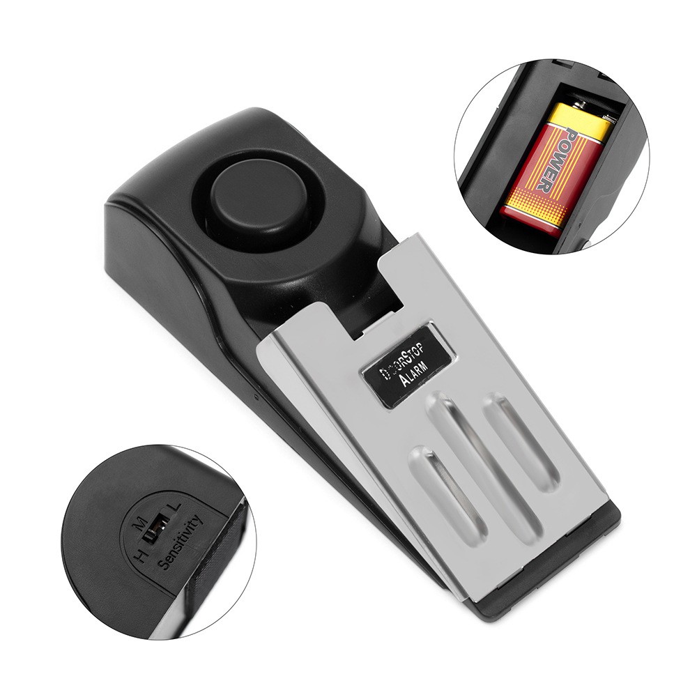 Door Stopper Alarm Floor Wedge Door Stop Alarm Travel Personal Security Door Stop Safety Tool