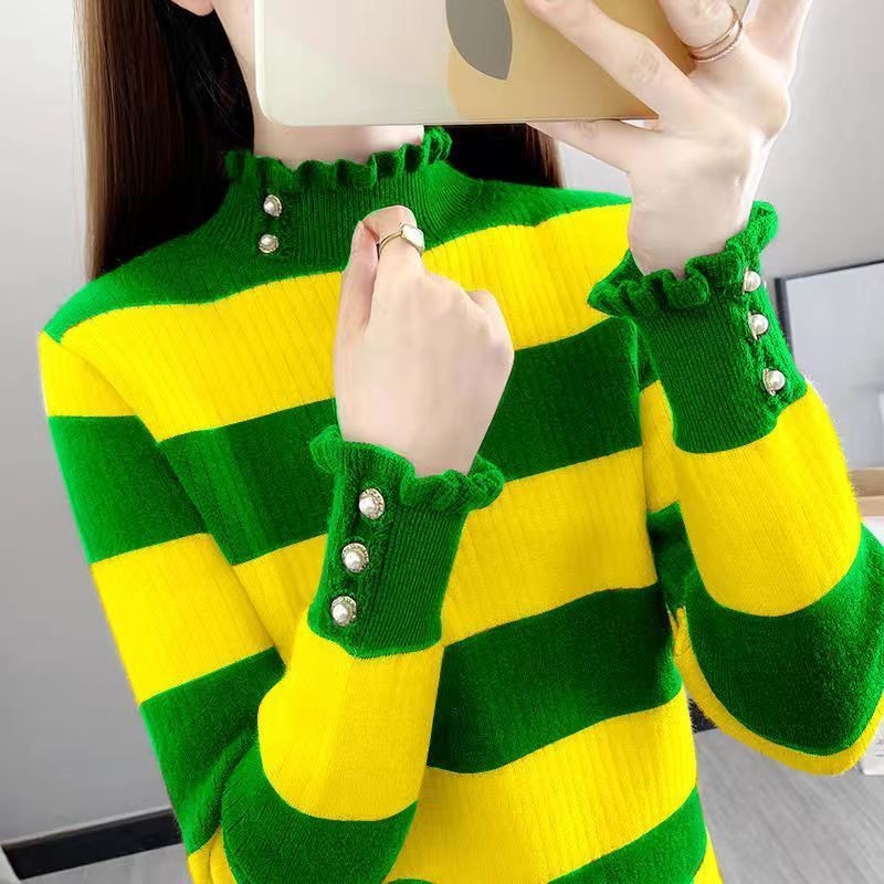 Women's half-high collar sweater 2025 autumn and winter new color fashionable knitwear loose thick high-end quality workmanship