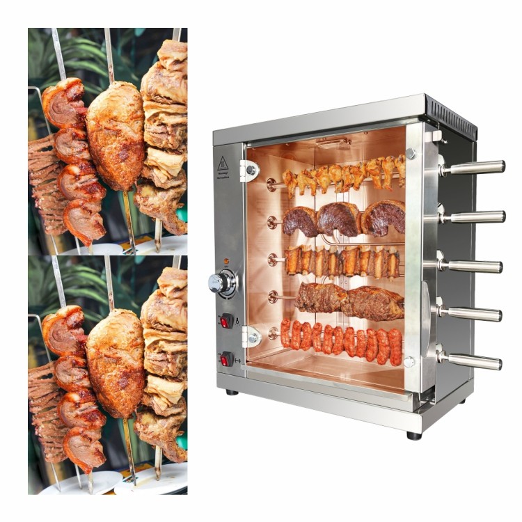 Chicken Machine Commercial Stainless Steel Grill Large Capacity Bbq Electric Grill Gas Roasting Roast Chicken Rotisserie Machine