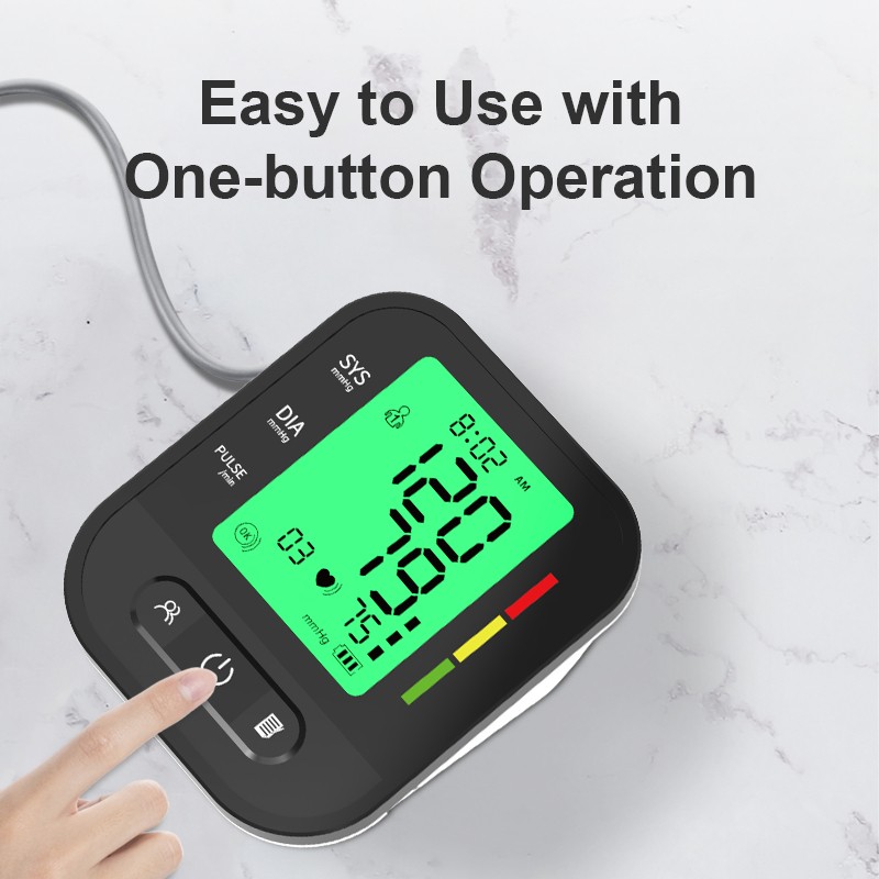 Blood Pressure Monitor Automatic Home BP Measurements Accurate and Effortless with Electric Power Source