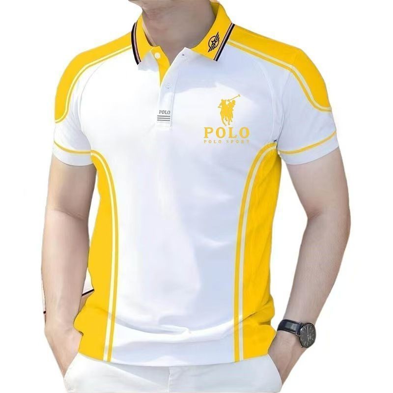 2025 Summer Printed Polo Collar New Style Versatile Top Clearance Casual Trendy Men's Short Sleeve Polo Shirt