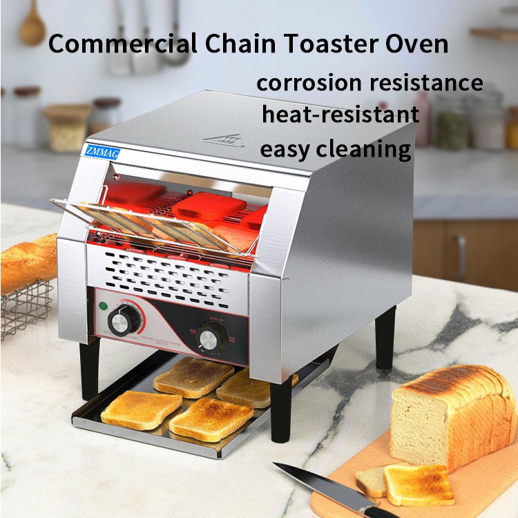 Commercial High Efficiency Stainless Steel Bread Hamburger Heater Chain Toaster Oven New Electric 220v Breakfast Service Hotels, Restaurants, Homes, etc.