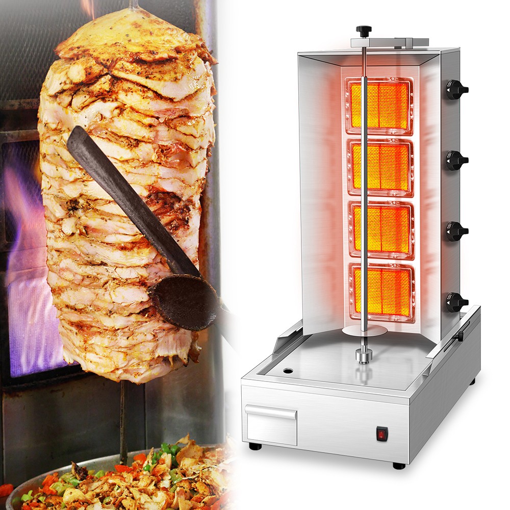 Hot Sale 4 burner Gas Kebab Machine Commercial Shawarma Machine Gas BBQ Grill