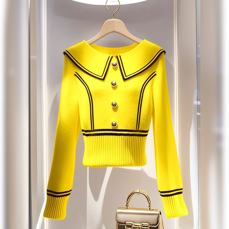 Hot-selling autumn and winter knitted sweater 2025 new design korean style wasiting clinching inner wear spring and autumn sweater