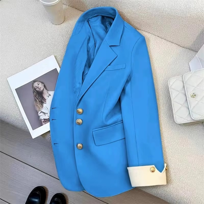 Spring Autumn Green Black Khaki Long Sleeve Ladies Blazer Female Business Work Wear Women Formal Jacket