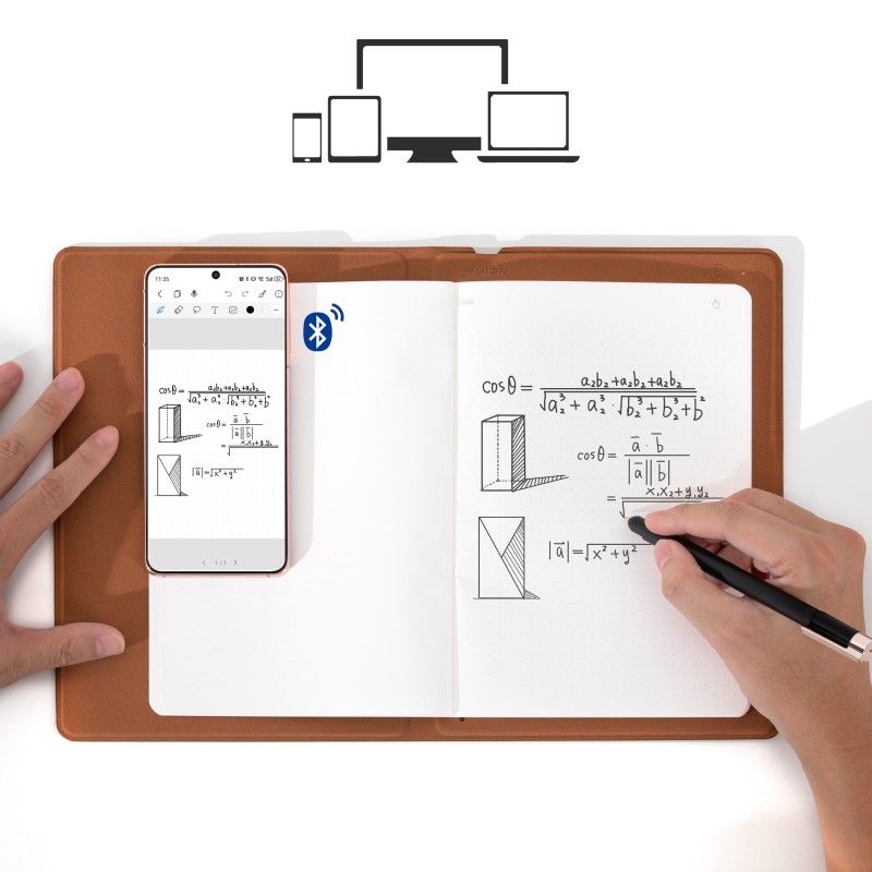 Huion 2-in-1 Digital Notebook: Wireless, Portable A5 Handwriting and E-writing Smart Notebook X10