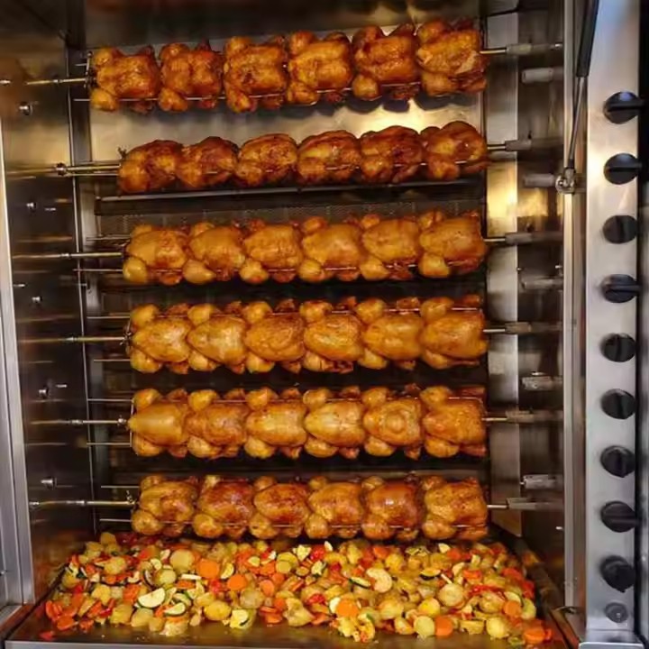 Hot Sale Commercial Stainless Steel Oven Gas Electric Rotary Chicken Roaster Roasting Machine for Restaurants Chicken Rotisserie