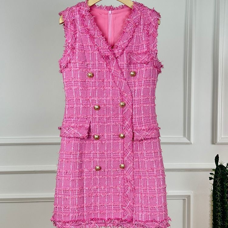 Light luxury, Chanel-style dress suitable for autumn and winter.
