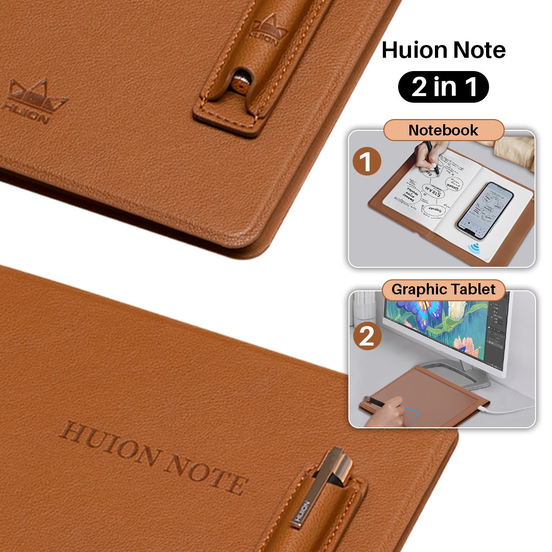 Huion Note X10 Digital Drawing Paper Tablet Portable Wireless Connection 2 in 1 Smart Notebook