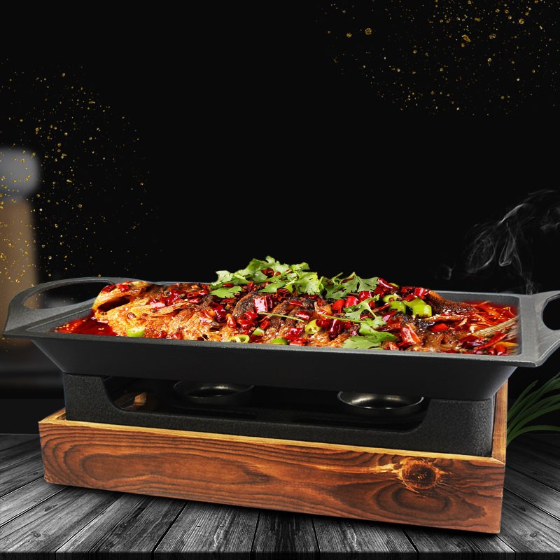 Customizable Household Aluminum Tray Non Stick Japanese Bbq Alcohol Barbecue for 1-2 People, Korean Bbq Alcohol Barbecue Table