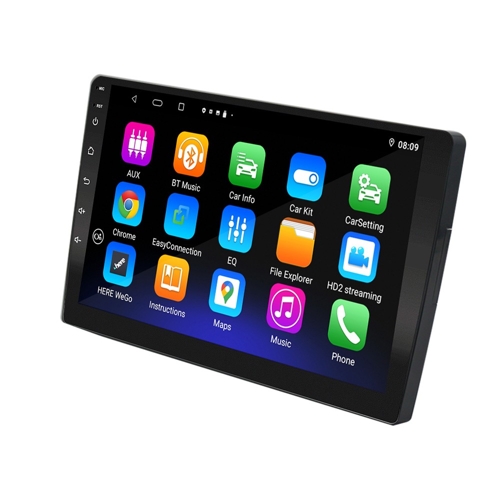 Rhythm 9 Inch 1 Din Android Stereo GPS RGB 4G 64G IPS Screen Car Play AHD Steering Wheel Control Universal Car DVD Player