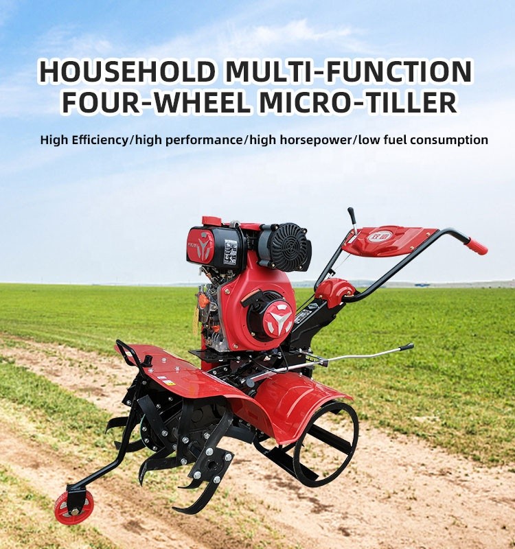 Agricultural Machinery Mini Land Cultivation Machine 5HP 7HP Garden Tractor Cultivators Home Power Tiller Cultivator Gasoline