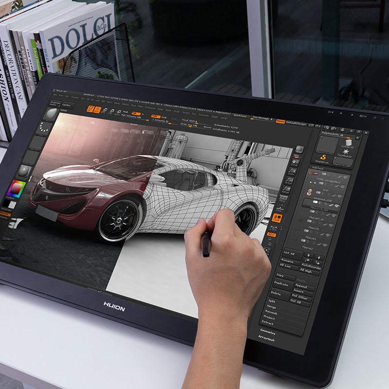 Huion Kamvas 24 Plus Support Mobile Phone Handwriting Input Digital Pen Drawing Graphic Tablet Monitor