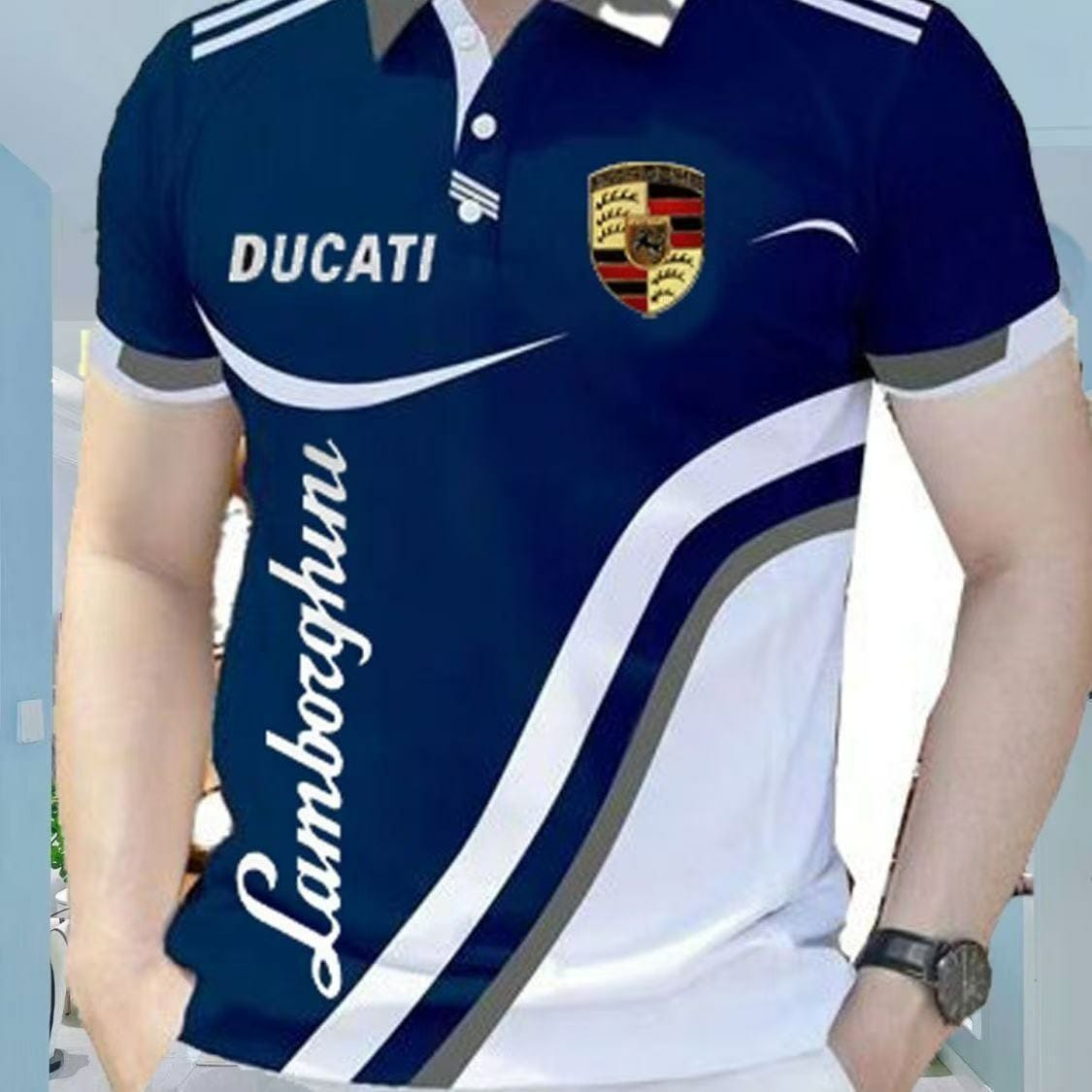 Trendy Fashion New Print Hot Selling Turn-Down Collar Short Sleeve Versatile POLO Men's Casual Comfortable shirt