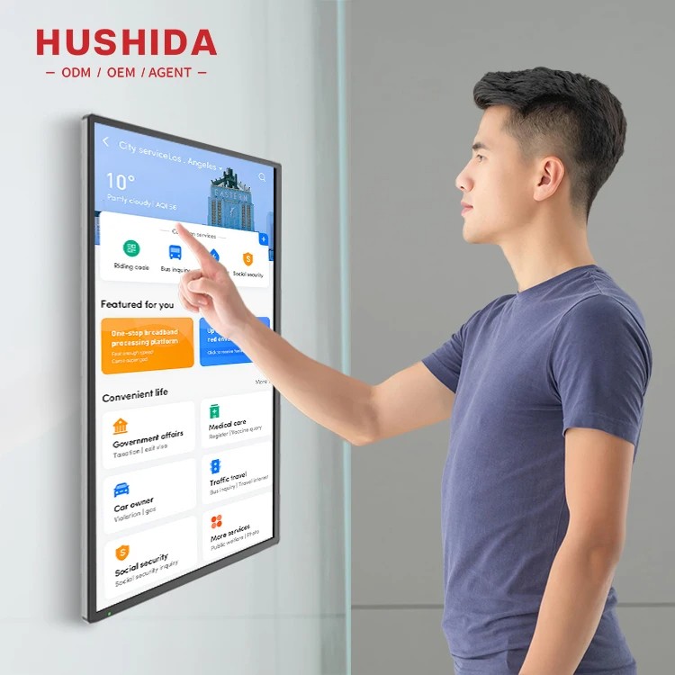 Infrared/capacitive 1080P 4K Touch Screen Panel 32 42 50 55 65 Inch Touch Screen Display Touch Screen Monitor Interactive Kiosk