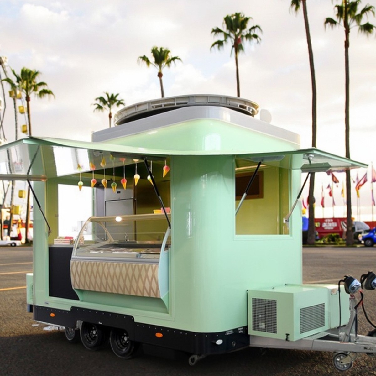 Snack Business Small Food Trailer Cart Food Trailer for Ice Cream Cart or Coffee Business