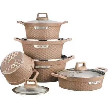 Hot Sale Kitchen 10pcs Non-stick Pot Nonstick Cookware Sets Modern Cookware Set Wholesale