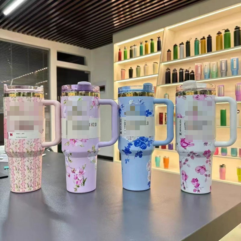 For Stanley 2nd Generation 40OZ Large Capacity Insulated Car Cup Cross-Border Disposable Drinkware for Cold-Keeping