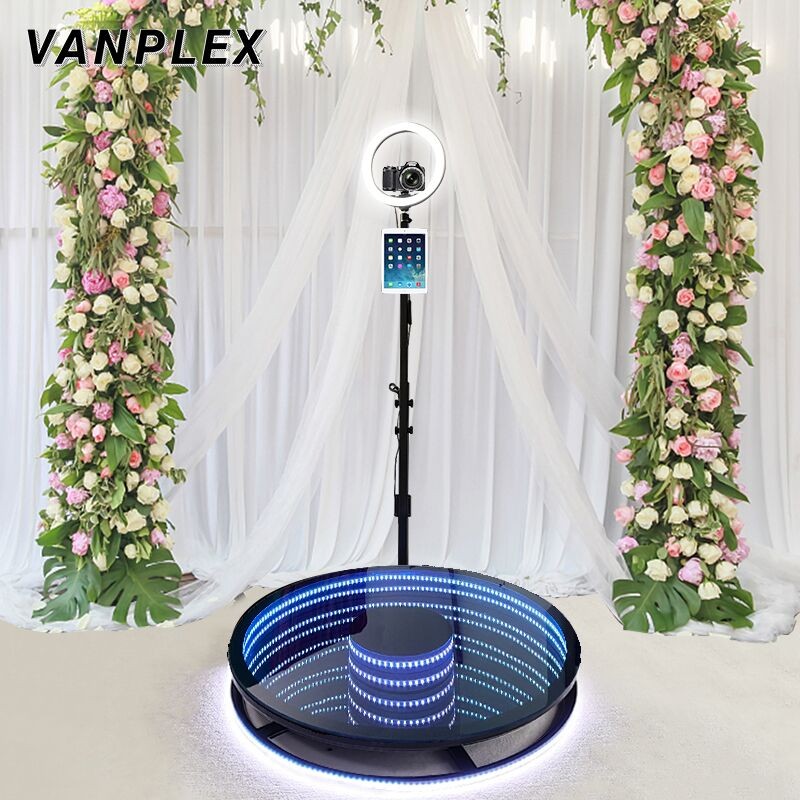 High Quality 360 Degree Selfie Slow Motion Video Portable Photobooth 360 Photo Booth Automatic Camera Rotating Platform