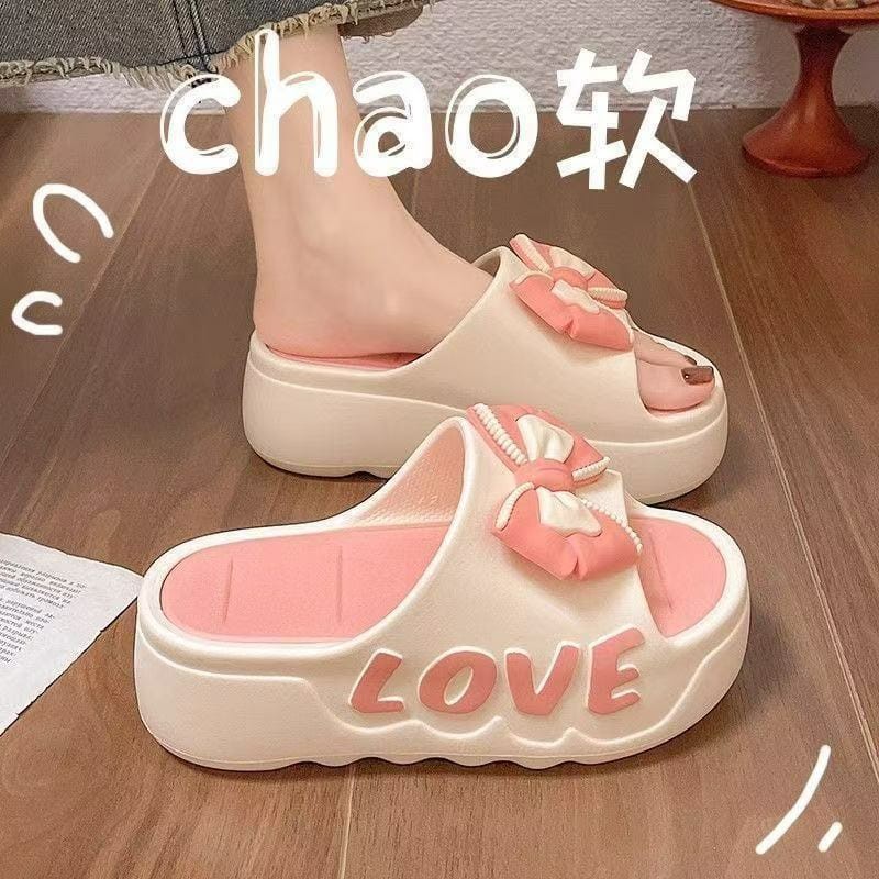 LOVE the Elevation: Bold Platform Sandals with Bow Detail