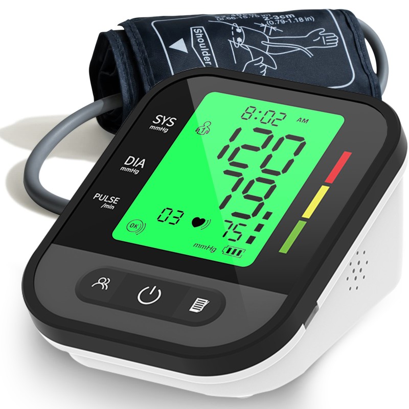 Smart Upper Arm Blood Pressure Monitor Automatic Home BP Measurements Accurate and Effortless with Electric Power Source