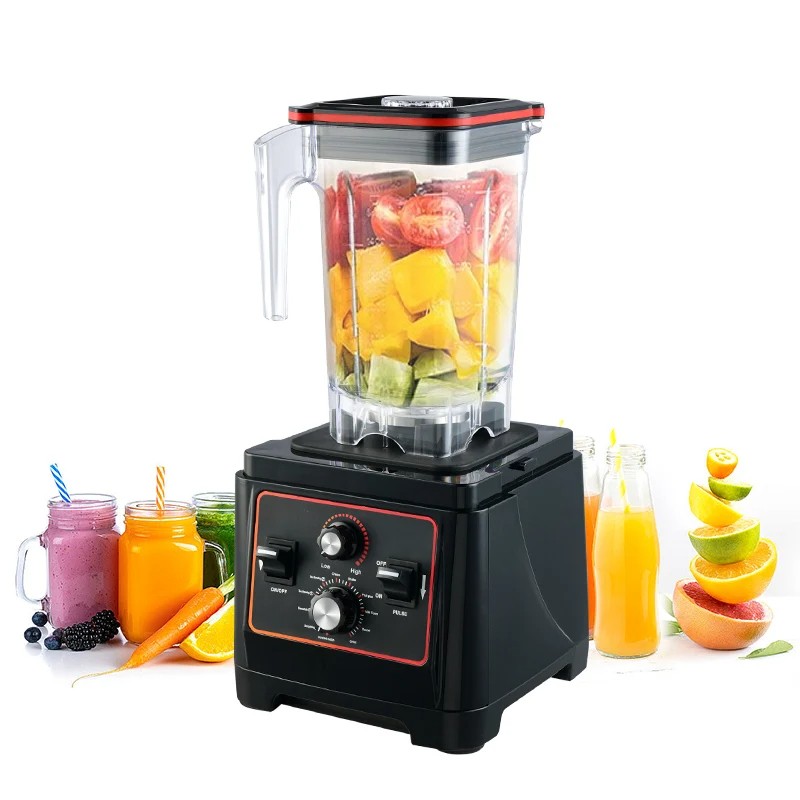 Commercial High-Speed Blender Quality Heavy-Duty Kitchen Appliance Multifunctional for Outdoor and Household Use