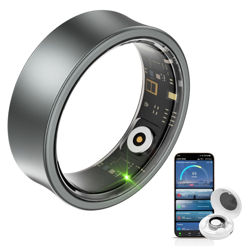 Hyperliving Smart Ring Fitness Tracker App Control Multi-Sport Health Care Tracker Heart Rate Sleep Activity Monitoring Android