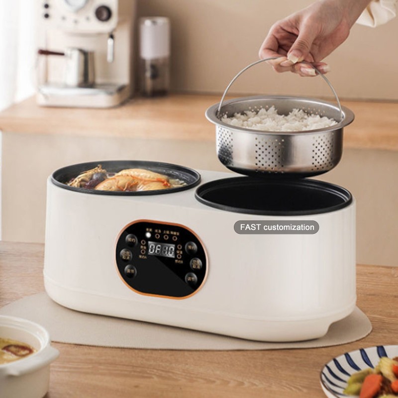 Newly Designed Intelligent Electric Double Gall Mini Rice Cooker Non-Stick Low Sugar USB Power Source for Car and Outdoor Use