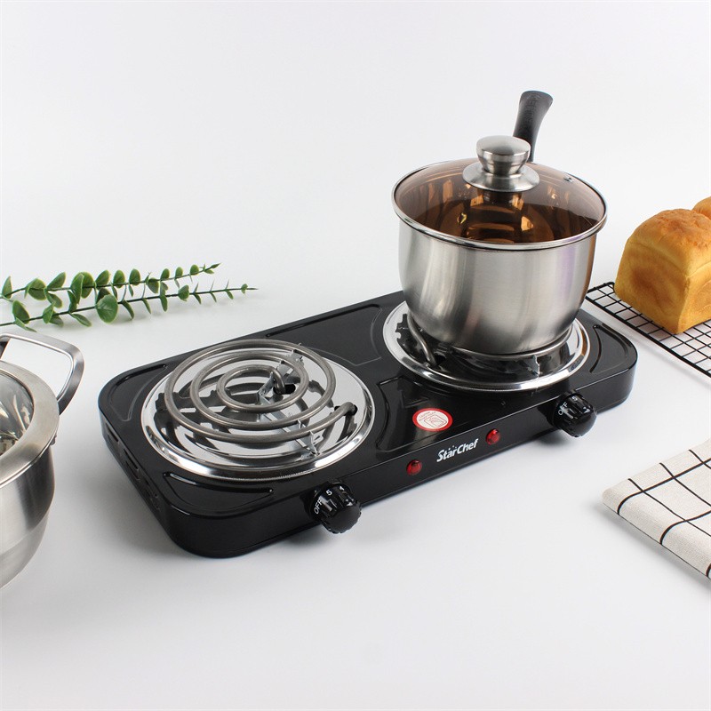 Home Desktop Cooking Portable 2000W High Power Two Burners Electric Hot Plate Prices